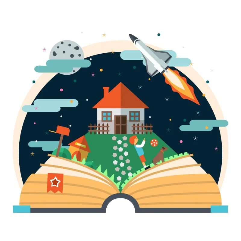 Guía educativa con siete pasos fundamentales para que niños y estudiantes aprendan a escribir y contar una historia creativa