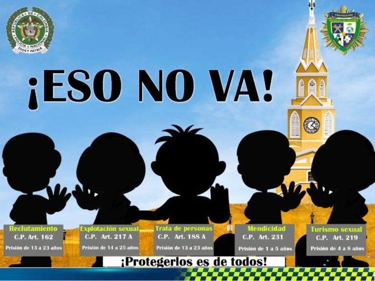 “ESO NO VA” Nueva estrategia de la Policía de Cartagena para que niños y familias disfruten de la ciudad.